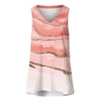 thumbnail image 4 of Mode Femmes Décontracté Col en V Blouse Imprimée Sans Manches T-Shirt Élégant Débardeur d'Été, 4 of 6