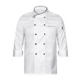 thumbnail image 1 of zdhoor Unisex Mens Womens Double-Breasted Chef Coat Cooks Jacket Chef Works Kitchen Cooking Uniform White Long Sleeve L, 1 of 7