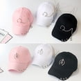 thumbnail image 4 of Thinsony Hip Hop Baseball Cap With Ring Decor For Stylish Look Cotton Ring Baseball Hat Fits All Head Shape Comfortable Chain White 1Set, 4 of 6