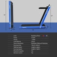 thumbnail image 2 of Patiojoy 2 in 1 Folding Treadmill Electric Running Machine with Bluetooth Speaker Control APP Blue, 2 of 5