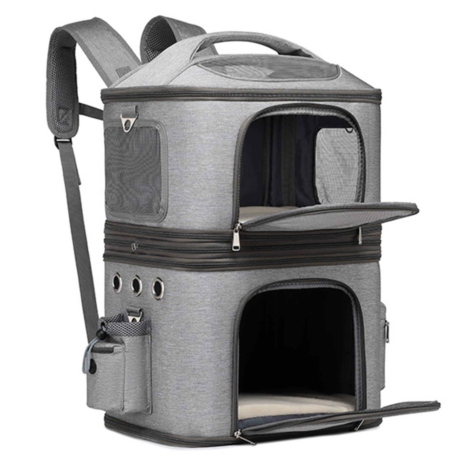 Double Cat Carrier for 2 Cats, Dog Backpack Carrier for Travel Pet Carrier Backpack with Comfortable Shoulder Protection