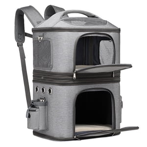 Double Cat Carrier for 2 Cats, Dog Backpack Carrier for Travel Pet Carrier Backpack with Comfortable Shoulder Protection
