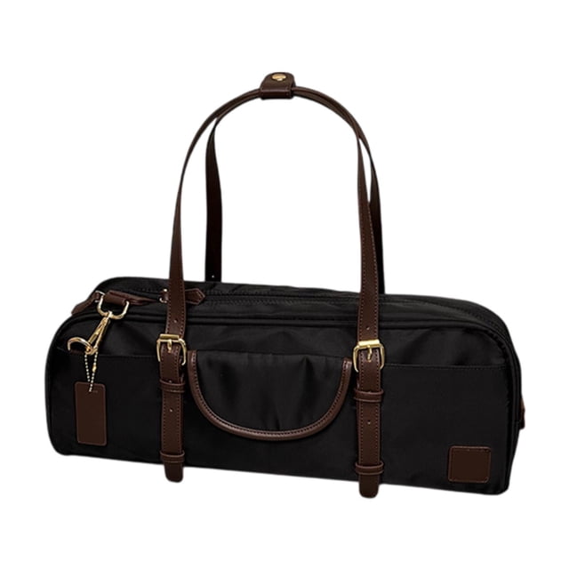 Bunblic Flute Bag Flute Case Sturdy Stylish Lightweight Flute Protection Case with Handle for Concert Travel Stage Music Lessons Show black
