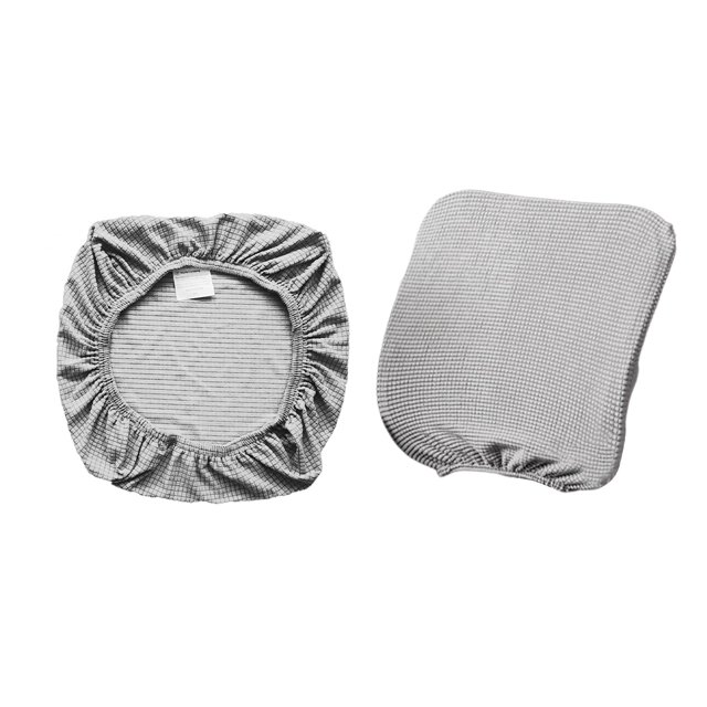 kurtrusly Chair Cover Slipcover Stretch Seat Computer Protection Set Anti-Dirty Thicken Solid Home Wedding Universal Decoration Silver Gray/Set 1Set