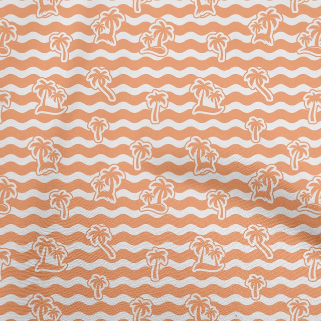 oneOone Polyester Spandex Dark Peach Fabric Tropical Floral Dress Material Fabric Print Fabric By The Yard 56 Inch Wide