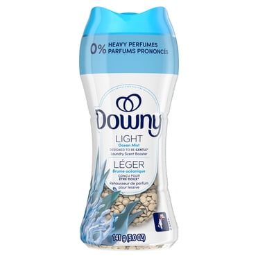 Perles rehausse-parfum pour lessive Downy Léger, parfum Brume océanique, perles pour les tissus pour la lessive, conçues pour être douces avec une légère bouffée de parfum, sans parfums prononcés