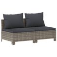 thumbnail image 5 of vidaXL 10 Piece Garden Lounge Set with Cushions Grey Poly Rattan, 5 of 5