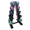 thumbnail image 1 of HolaHatha 2, 3, 5, 8, & 10 lb Neoprene Dumbbell Free Weight Set w/ Rack, Pastel, 1 of 12
