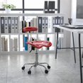 thumbnail image 2 of Scranton & Co Chaise de Bureau en Plastique Polymère Couleur Vin Rouge, 2 of 3