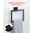 thumbnail image 4 of KFFKFF Matte Black Bathroom Hardware Set, 5 Pieces Stainless Steel Bathroom Accessories Set, 24-inch Towel Bar, Towel Rack, 2 Robe Towel Hooks, 4 of 9