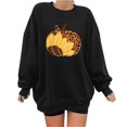 thumbnail image 1 of Nouveaux Hauts pour Femmes 2023 Mode Imprimé Col Rond Chandail à Enfiler Hauts Manches Longues Blouse Confortable Chandail Coupe Décontractée Chandail Surdimensionné pour Femmes, 1 of 5