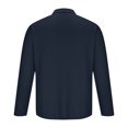 thumbnail image 4 of RXIRUCGD Chemise Décontractée pour Homme à Manches Longues avec Boutons, Poche et Col Rabattable, Bleu Marine, Taille : L, 4 of 5