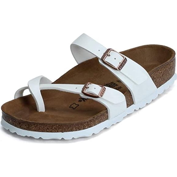 Birkenstock Mayari Birko-Flor Sandales pour Femmes - Blanc - 45