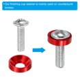 thumbnail image 4 of Uxcell M8 Finition Laveuse à Ressort, 40 Pcs Joint de Vis en Alliage d'Aluminium pour Pièces Mécaniques Gris, 4 of 5