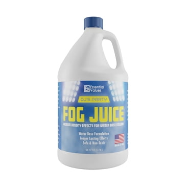 Fog Machine Fluid - MADE IN USA - Fog Juice that Produces Long-Lasting Medium Density Fog for Water-Based Foggers, Perfect for 400 Watt to 1500 Fog Machines