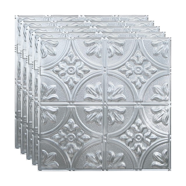 Fasade 2ft Ceiling Panel 5 Pack, Durable PVC, Class A Fire Rated, Water-Resistant