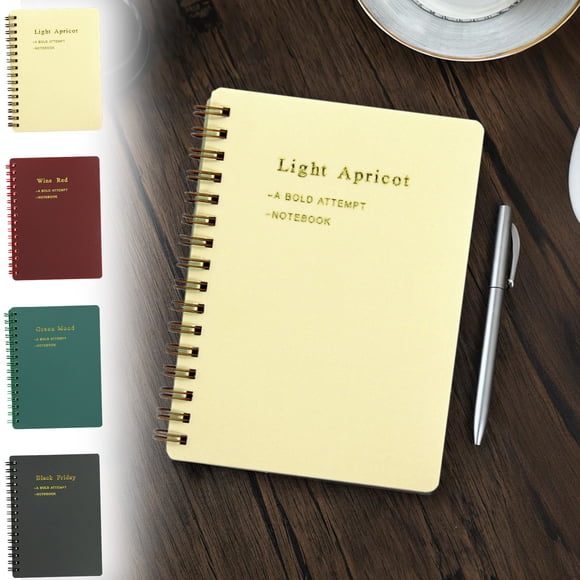 Bowayaoa A6 Notebook High Value Student Notebook Thick Spiral Notebook Grid Paper Journal Notepad Writing Notebook Flip Coil Notebook Cream Paper