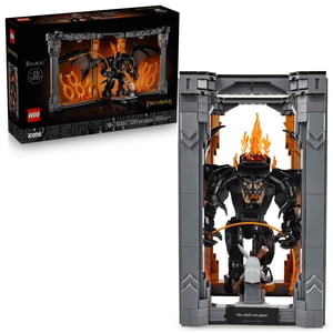 LEGO Icons The Lord of the Rings: Balrog Book Nook Bookshelf Decor Kit for Adults 18+ - DIY Craft Idea for Book Lovers - Home or Room Decor for Movie Fans - Collectible Gandalf Minifigure - 10367
