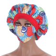thumbnail image 1 of Chapeau de Femmes Chapeaux Rouges Modèle Africain Femmes Réglable Large Bande Élastique Bonnet de Nuit pour la Fête, 1 of 5