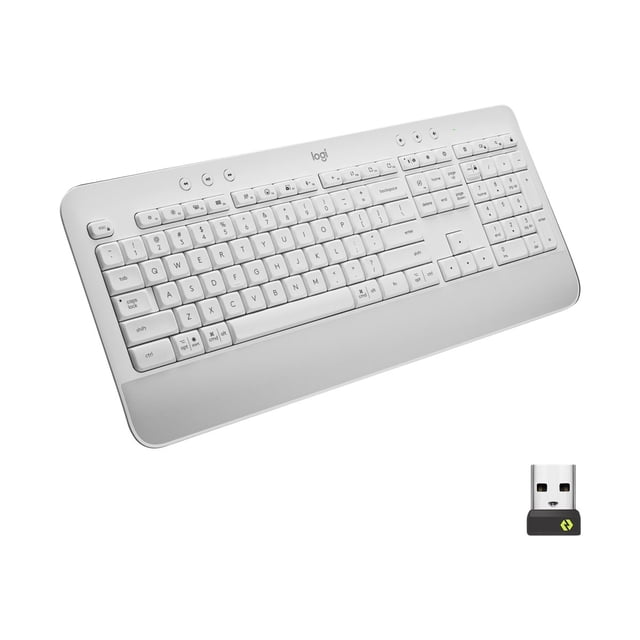 Logitech Clavier Sans Fil Signature K650 avec Repose-Poignet - Blanc Cassé - Clavier - Sans Fil - Bluetooth LE - Blanc Cassé