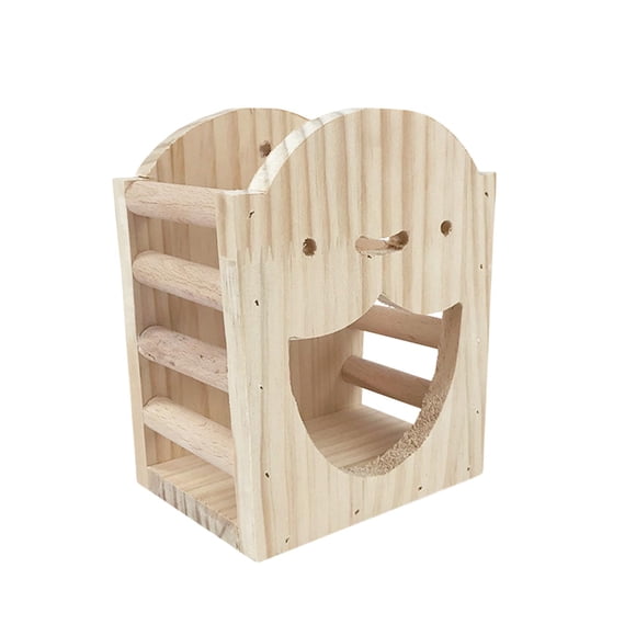 Yinanstore Natural Wooden Rabbit Hay Rack Food Dispenser Manger Hay Feeder Hanging Hay Dispenser for Rabbits Small Animals Bunny Chinchilla Less Wasted