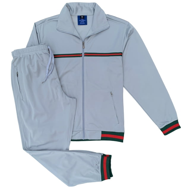 Ensemble 2 Pcs pour Homme : Veste de Jogging à Rayures de Mode Active StarLight et Pantalon de Survêtement