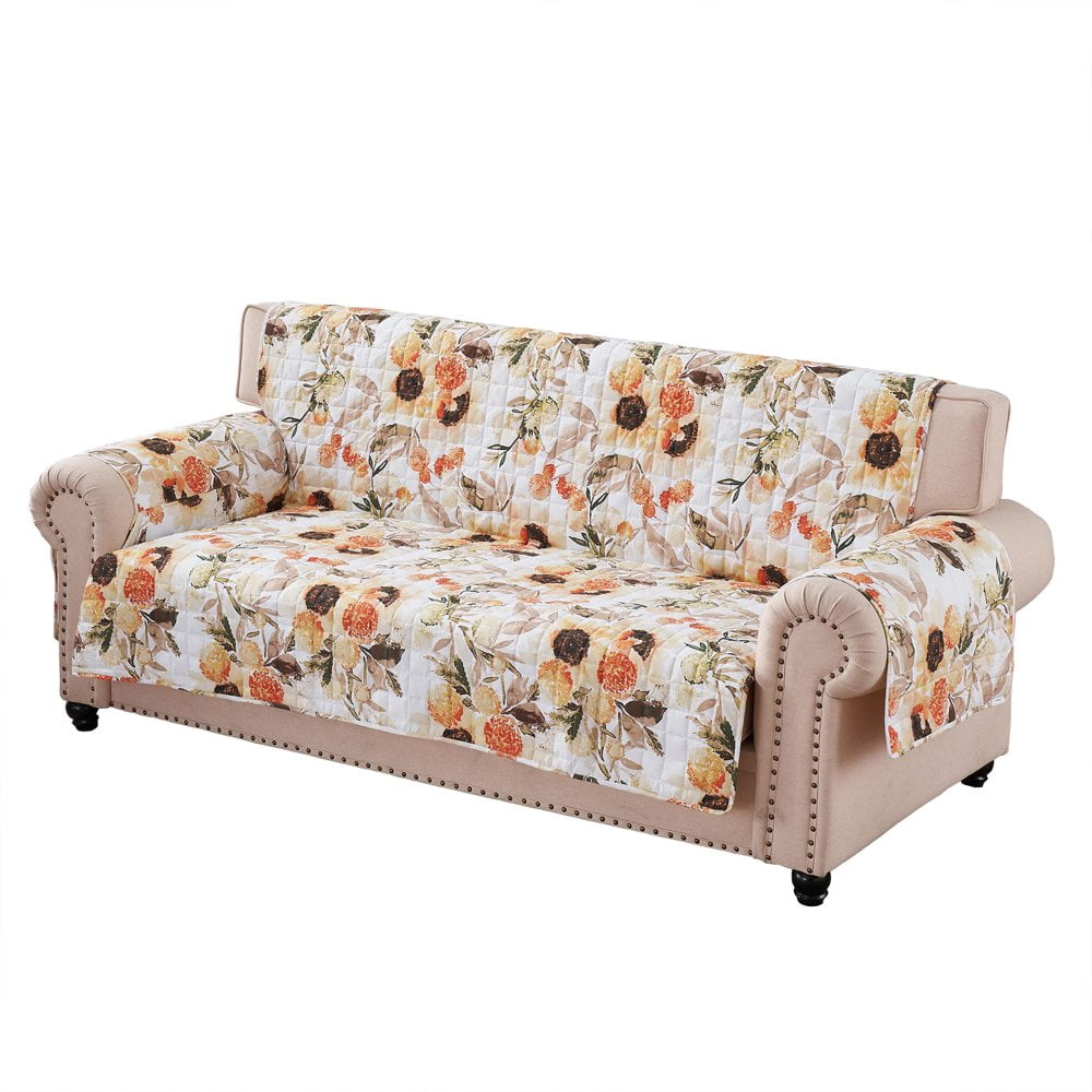 CHOK 2024 Somerset Farmhouse Reversible Furniture Cover Loveseat Protector
