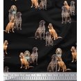 thumbnail image 1 of Soimoi Rayon Fabric Beagle,Cane Corso & English Cocker Spaniel Dog Printed Fabric 1 Yard 56 Inch Wide, 1 of 5