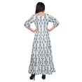 thumbnail image 3 of Moomaya Robe Maxi Évasée à Col Rond et Manches 3/4 Imprimée, Tenue Décontractée d'Été, 3 of 3