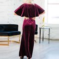 thumbnail image 4 of UPPADA Robe de Cocktail pour Femmes à Manches Longues Robe d'Invitée de Mariage Fente Latérale Jolie Robe Formelle Évasée Taille Haute Robe de Fête Robe de Bal Robe de Cocktail jusqu'à 65 % de Rabais, 4 of 5