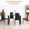 thumbnail image 4 of HOMCOM Dining Table Set Modern Kitchen Table and Chairs Set 5 Pieces, 4 of 10