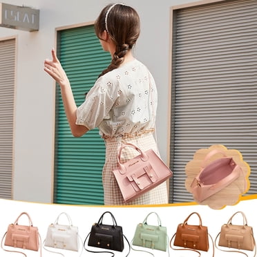 Liquidation Aujourd'hui! Sac à Bandoulière pour Femme, Sac à Fermeture Éclair Grande Capacité, Sac à Main Uni à Double Usage, Sac à Bandoulière Élégant, Sac Fourre-Tout pour Usage Quotidien Offres du Jour Liquidation!