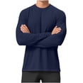 thumbnail image 4 of ylioge Mens Sun Protection T Shirts Lightweight Long Sleeve UV T-Shirts Casual Solid Pullover Breathable Basic Raglan Fishing Tees Tops, 4 of 8