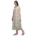 thumbnail image 4 of Moomaya Womens Lace Border Sleepwear For Ladies Button Placket Nightdress, 4 of 5