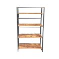 thumbnail image 1 of Jessar - 4-Tier Bookcase/Shelf, 23.6"x11.8"x49.2", From the Adrien Collection, Brown, 1 of 3