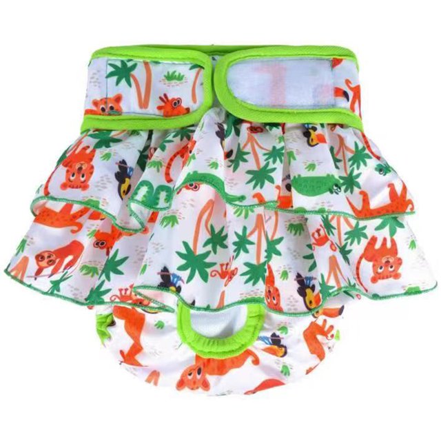 Washable Dog Diapers, Highly Absorbent Dog Diapers for Female Dogs, Dog Dresses for Dogs in Heat, Period, Incontinence, or Excitable Urination (Small, Coconut