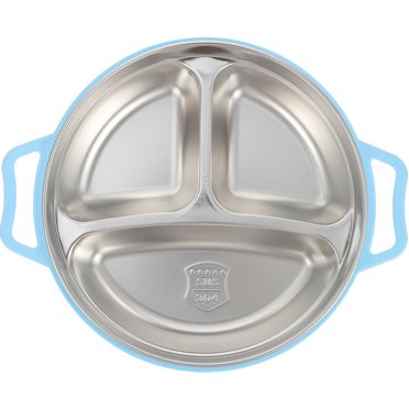 Stainless Steel Food Plate Household Food Tray Kids Divided Plate Home Food Serving Plate