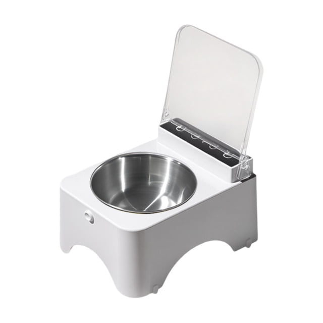ERBK Distributeur Intelligent de Nourriture pour Chat avec Capteur Infrarouge, Couvercle Automatique et Bol