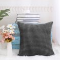 thumbnail image 4 of Unique Bargains Soft Corduroy Striped Velvet Decorative Throw Pillow Cusion Cover, 4 of 9