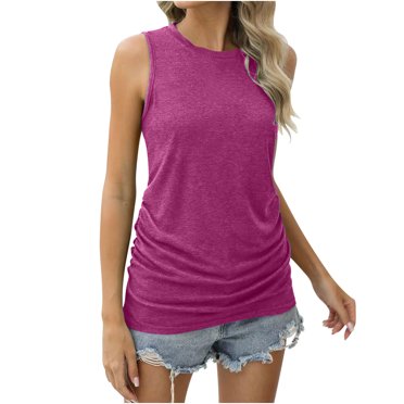 AherBiu Summer Tank Tops for Women Sleeveless Basic Top Tees Shirts Comfy Casual Workout Tanks
