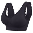 thumbnail image 5 of Plus Size Bra Women Pullover Bra Feature V-Neck Padded Bra Style W-454 Black M, 5 of 5