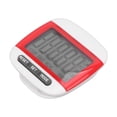 thumbnail image 3 of Walking Pedometer, Lightweight 2 Measure Units Large LCD Screen Easy Data Reading Step Counter  For Exercise Red, 3 of 8