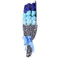 thumbnail image 1 of Flowers Bouquet  Artificial Rose  Fake Flowers  Exquisite Artificial Not Fade For Home Wedding Gradient Blue + Box, 1 of 8