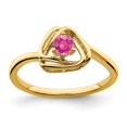 thumbnail image 1 of Diamond2Deal 14k Bague Triangle Tourmaline en Or Jaune pour Femmes Taille - 7, 1 of 2
