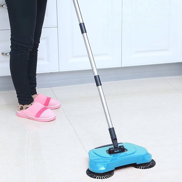 Kbndieu Sweper Sneeper Balayeuse à Pousser à la Main, Balayeuse Deux en un pour Balayage à Sec et Lavage Humide, Machine de Balayage et de Lavage pour la Maison, Balayeuse de Plancher avec 2 Brosses d'Angle Essentiels pour la Maison