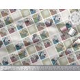 thumbnail image 2 of Soimoi Polyester Crepe Fabric Frame,Jug & Flower Pot Patchwork Print Sewing Fabric Yard 52 Inch Wide, 2 of 3