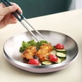 thumbnail image 2 of Stainless Steel Plate 20 cm x 3.7 cm with Heat-Insulated Double-Layer Design for Hot and Cold Food Serving, 2 of 6
