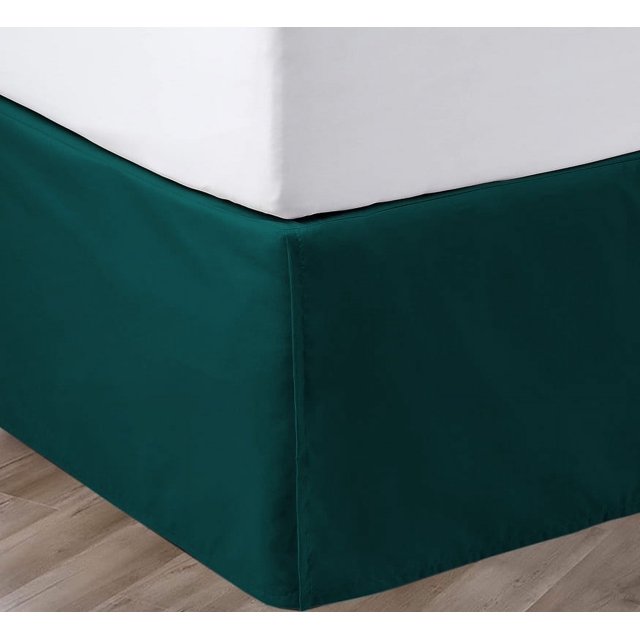 SGI Bedding 16 Inch Pleated Bed Skirt | Microfiber Bed Skirt | Fade Resistant, Wrinkle Free, Anti-static, Decorative, Extra Storage Space, Clutter-Free | Full, Teal
