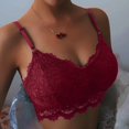 thumbnail image 2 of B91xZ Soutien-Gorge Léger Toucher Doux Respirant Soutien-Gorge Léger Triangle Brodée, Rouge TG, 2 of 5