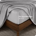 thumbnail image 4 of Bare Home Microplush Fleece Sheet Set - Ultra Soft - Deep Pocket - Queen, Light Gray, 4 of 7